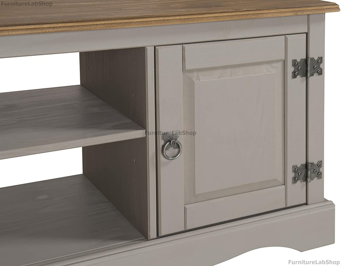 Rústico gabinete de TV madera media storage unit vintage sala | Etsy