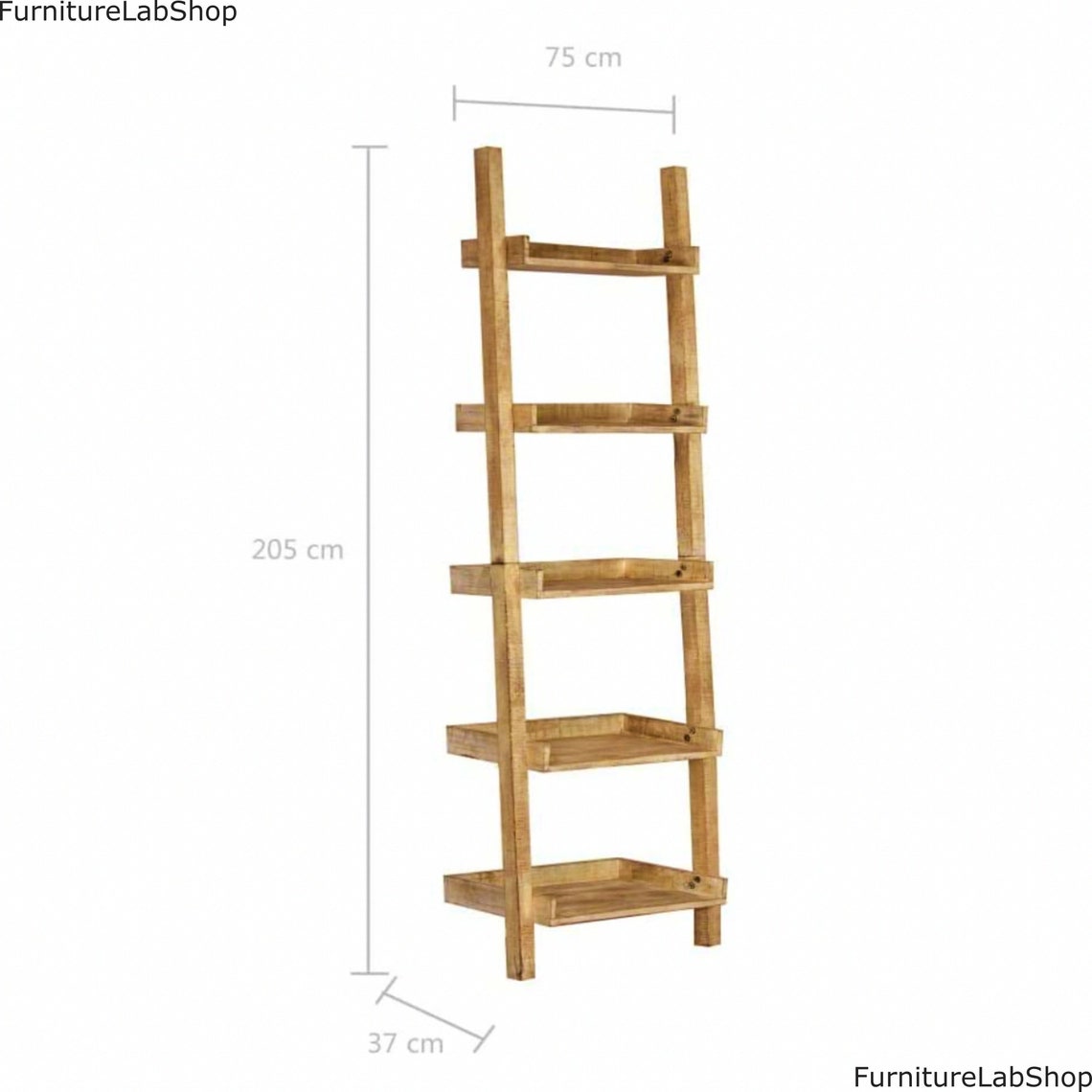 Tall Wooden Bookcase Ladder Rustic Shelving Unit Country Etsy UK