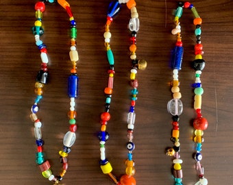 Red Orange Green Blue Bead Necklace Bracelet Earrings Party Girls Jewelry Set UK