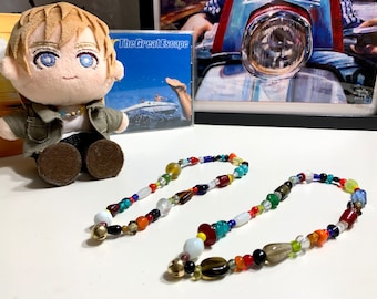 Damon Albarn Inspired Glass Bead Necklace (90s Blur)