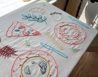 Custom Embroidered Tablecloth – Handmade Dining Linen, Personalized Decor