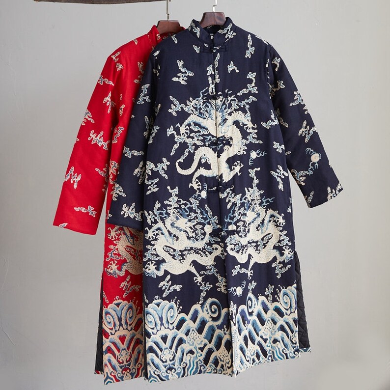 Traditional Chinese Overcoat winter Cotton Men Coat handmade Etsy