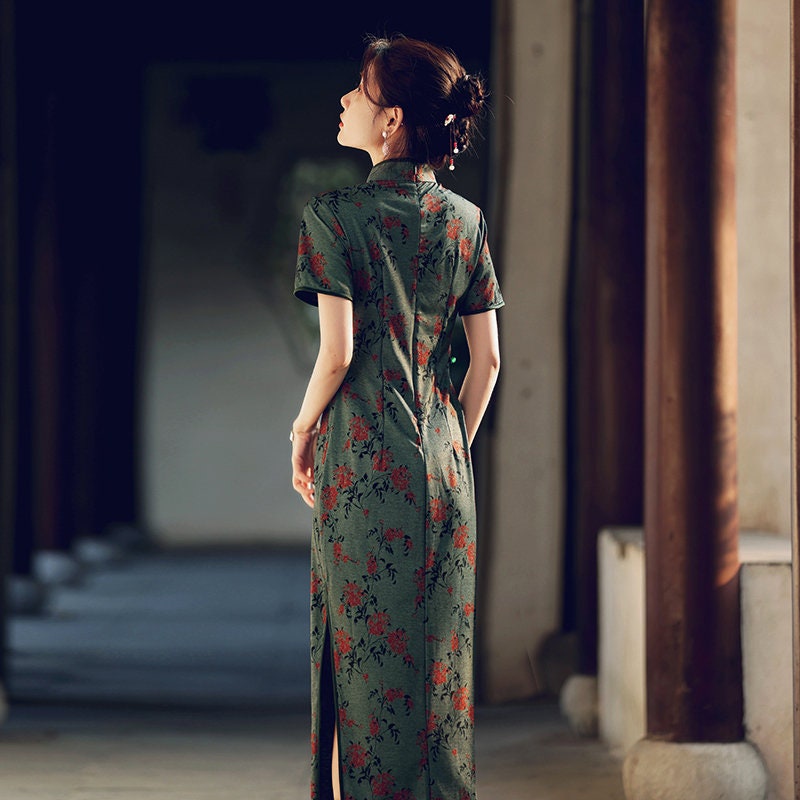 RETRO CHEONGSAM DRESS KFN2024 – Katrina Fashion