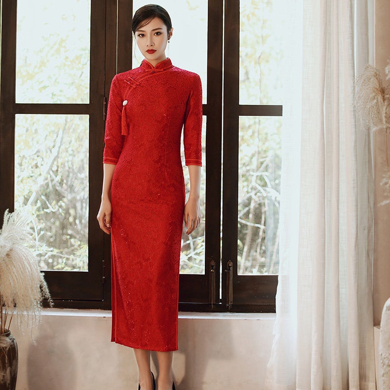 Traditional Chinese dress |modern cheongsam dress |Chinese weddi Traditional Chinese dress |modern cheongsam dress |Chinese weddi