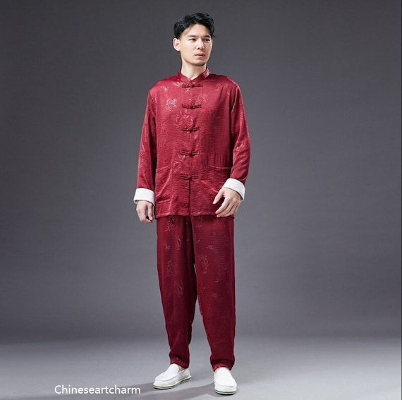 Tang Suit for Men Chinese Traditional Jacket Autumn Casual Linen Full –  Tryst Hanfu & Cheongsam