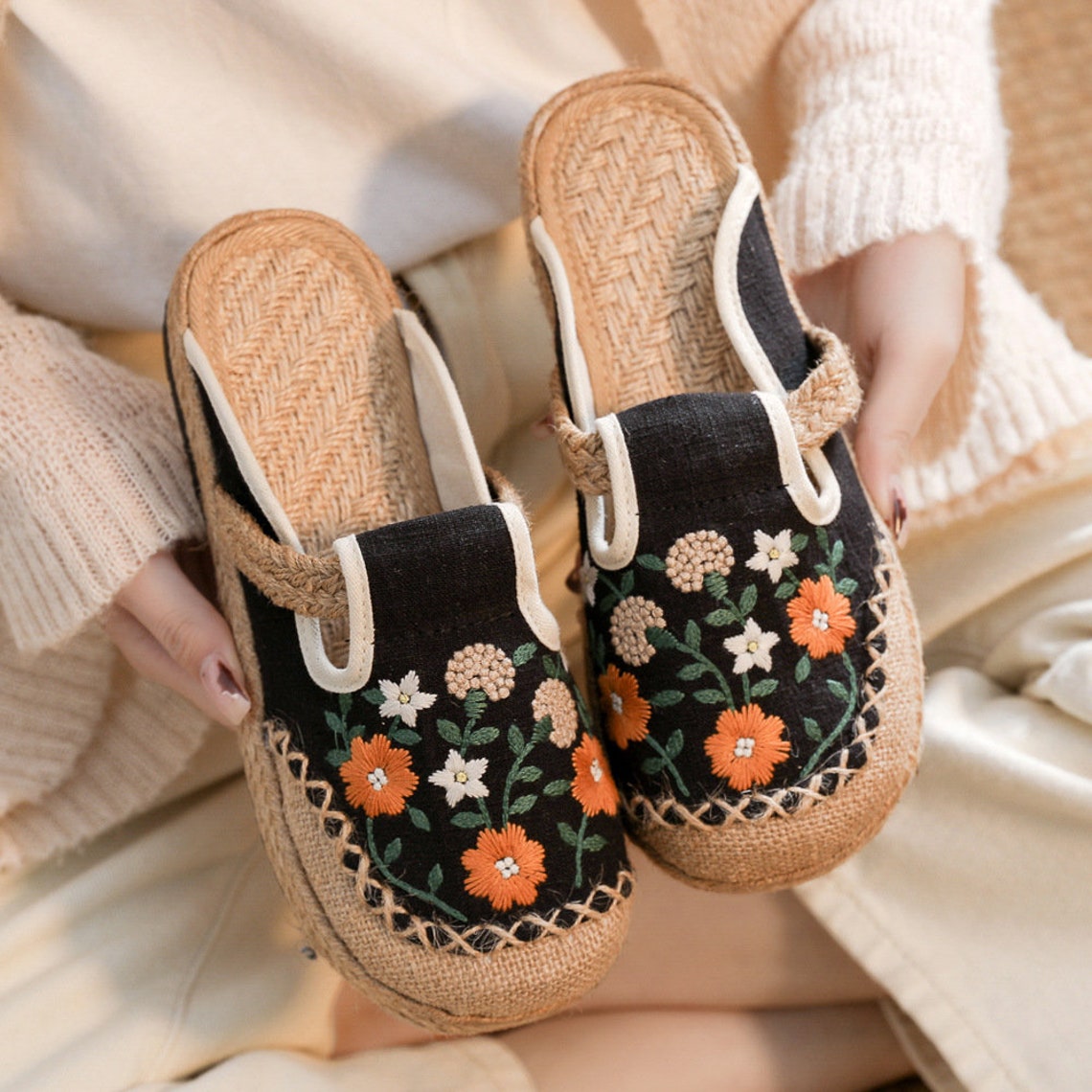 Hand woven sandals. Traditional Chinese sandals. slipper. | Etsy