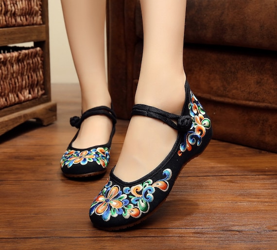 Hábil balcón psicología Zapatos de tela tradicionales. Zapatos bordados chinos. - Etsy México