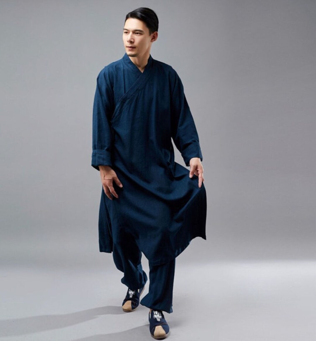 Traditional Chinese Kung Fu Robe Chinese Men's Cheongsam Minimalist