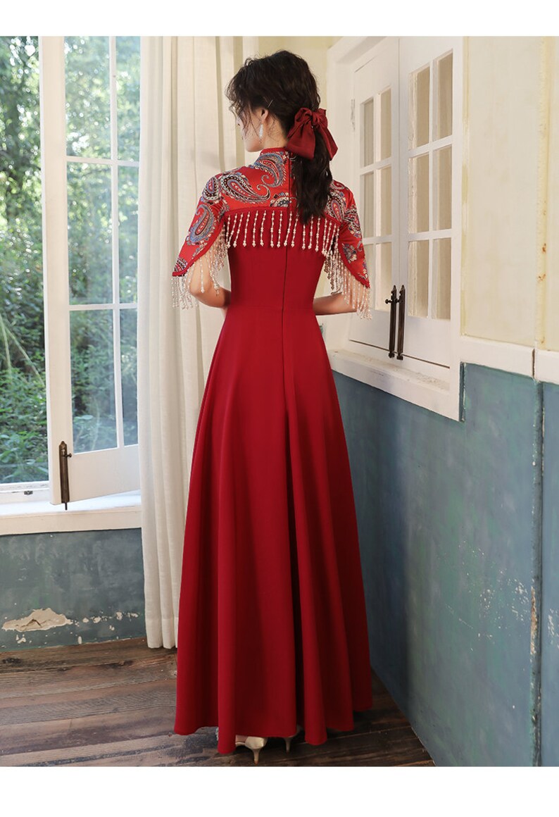 Tassel Wedding Cheongsam chinese Wedding Dress bridal Dress Etsy
