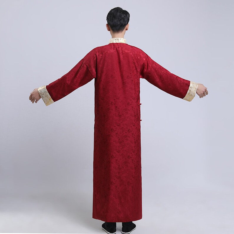 Traditional Chinese Men's Cheongsam. Vintage Kungfu Robe. Etsy