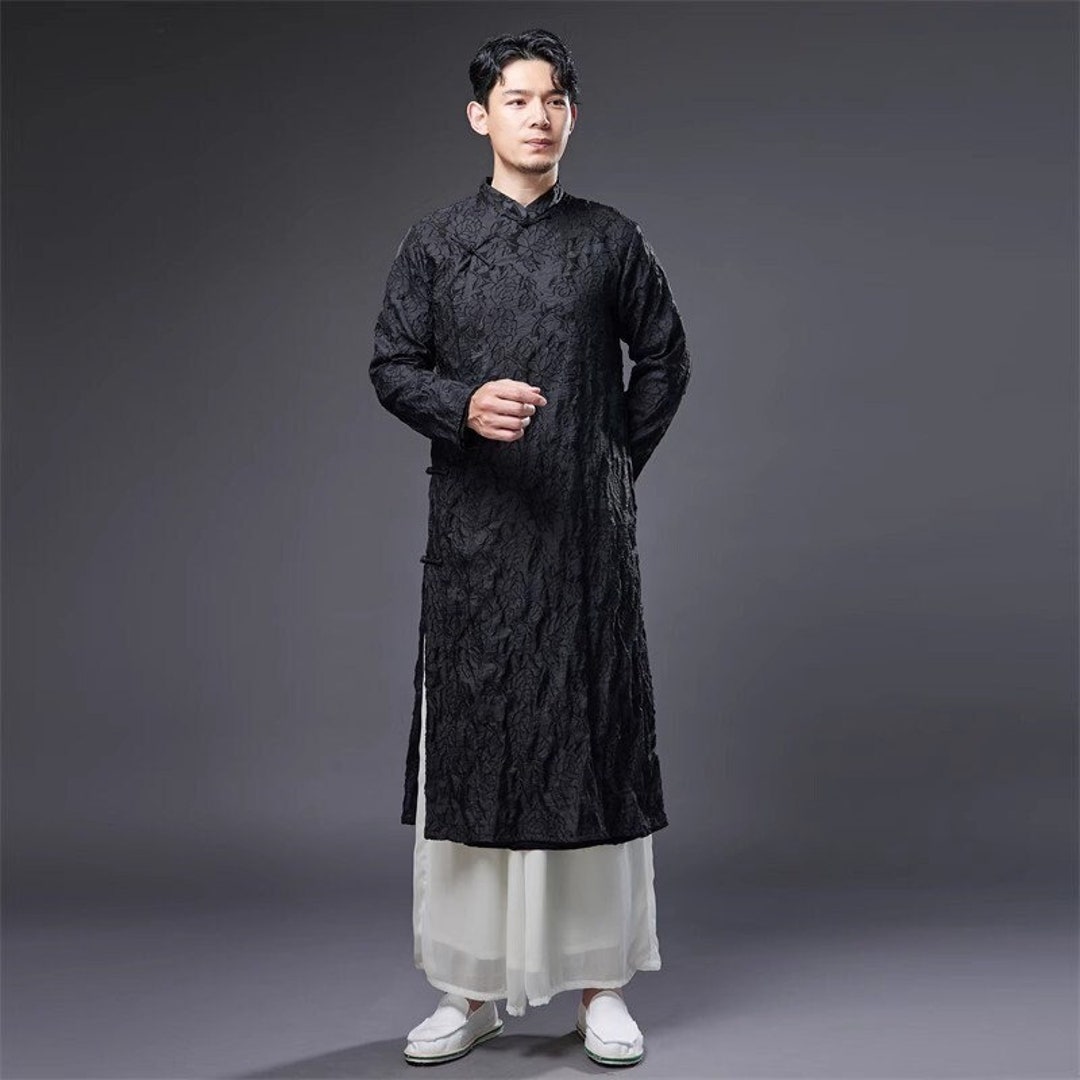 Traditional Chinese Kung Fu Robe Chinese Men's Cheongsam Minimalist