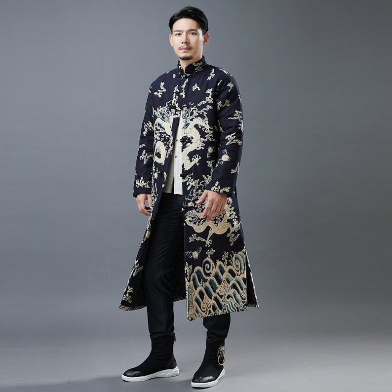 Traditional Chinese Overcoat winter Cotton Men Coat handmade Etsy