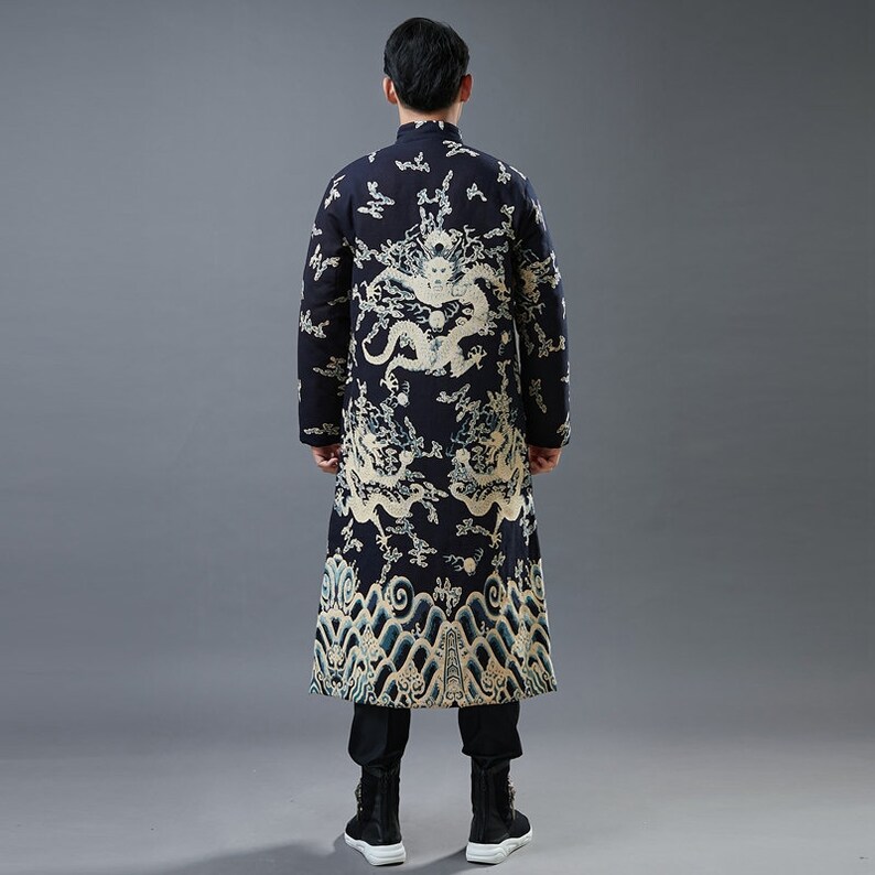 Traditional Chinese Overcoat winter Cotton Men Coat handmade Etsy