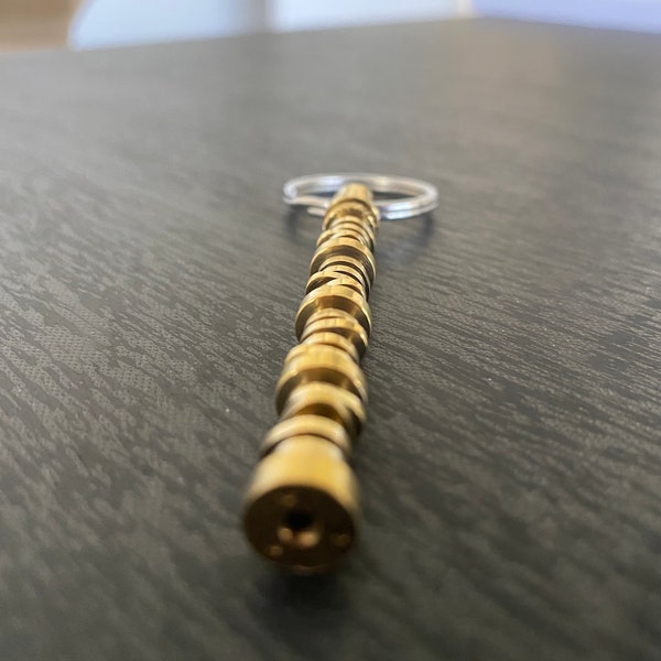 Brass Camshaft Keychain handmade in the USA identical replica