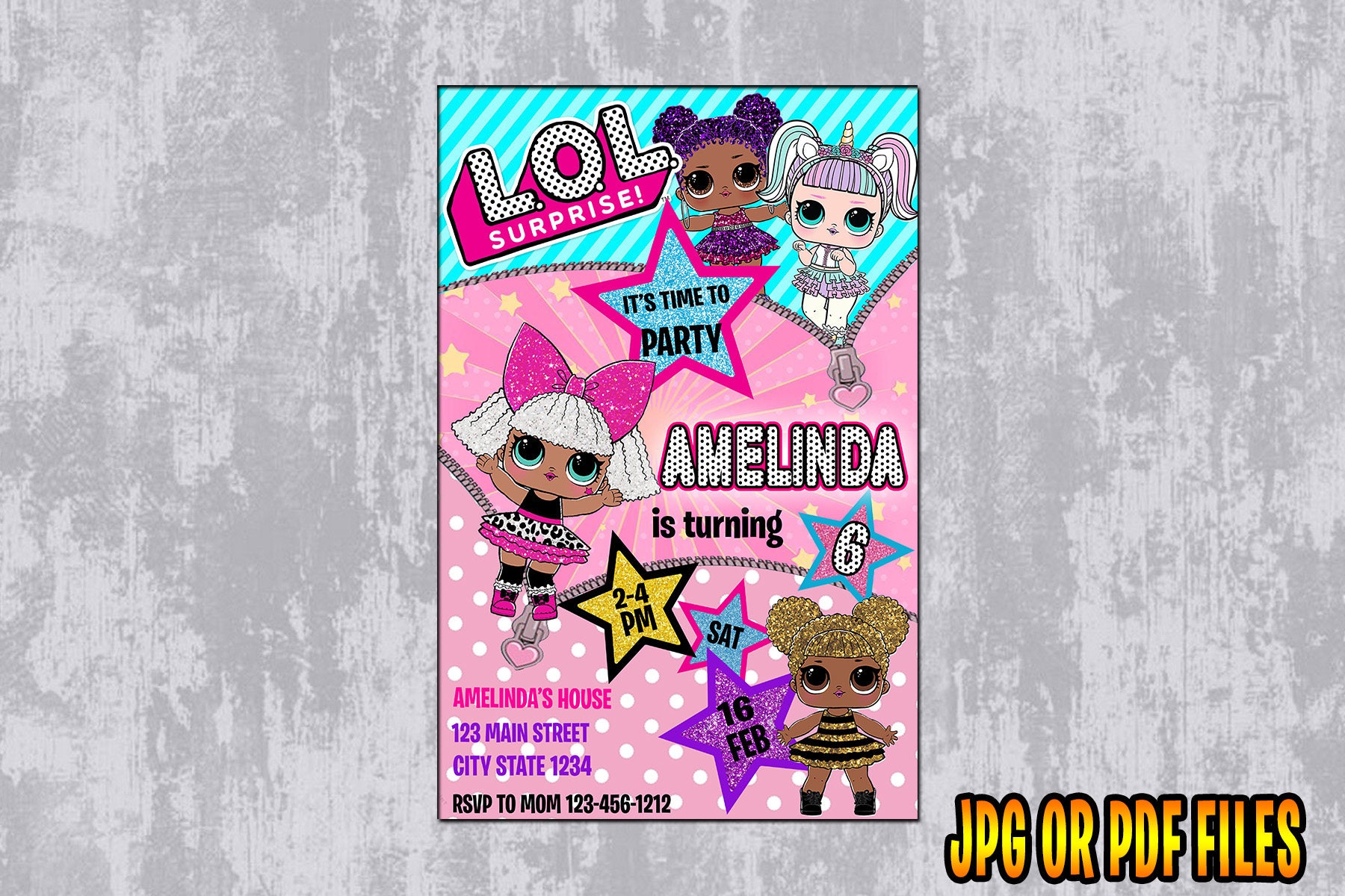 LOL invitation LOL birthday invitation kids birthday card Etsy