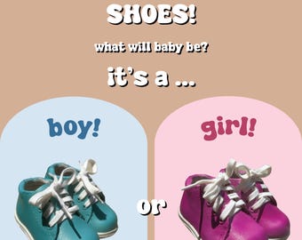 Gender Reveal Baby Shoes - Boy OR Girl