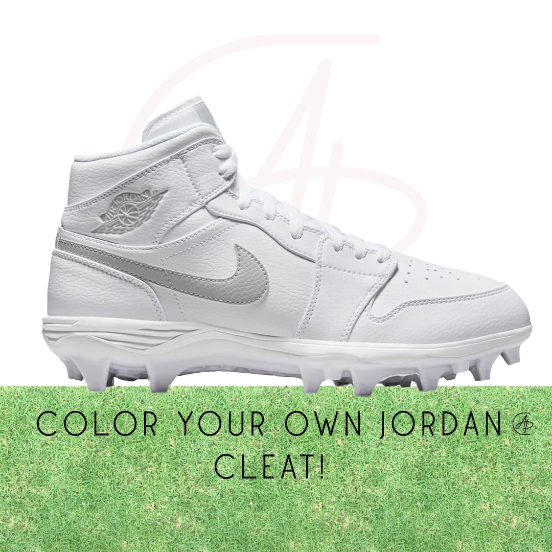 all white jordan 1 cleats