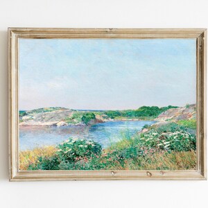 Frederick Childe Hassam - Den lilla dammen, Appledore utskrivbar | 1800-talskonst | Tryck av kustlinjen | Impressionistisk målning