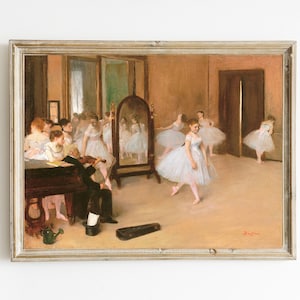 The Dancing Class by Edgar Degas Printable | 18th Century Art | Vintage Ballerina | French Oil Painting | Fine Art Print | Light Academia