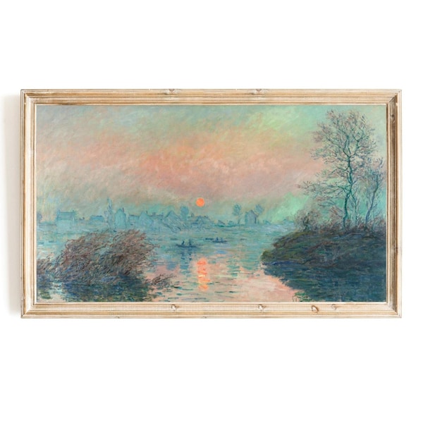 Claude Monet Samsung Frame TV Art | French Seine River Painting | Antique Impressionist Art for Frame TV | Vintage Spring Samsung TV Art