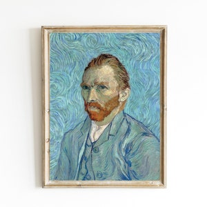 Vincent van Gogh&#39;s Self-portrait Printable | 19th Century Art | Famous Dutch Painter | Vintage French Oil Painting | Fine Art Print | Artist