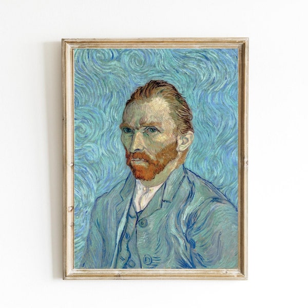 Vincent van Gogh's Self-portrait Printable | 19th Century Art | Famous Dutch Painter | Vintage French Oil Painting | Fine Art Print | Artist