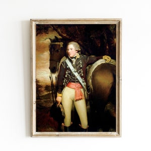 Captain Patrick Miller by Sir Henry Raeburn Printable | Dark Moody Portrait | Dark Academia Historical Military Painting | Scottish Painter