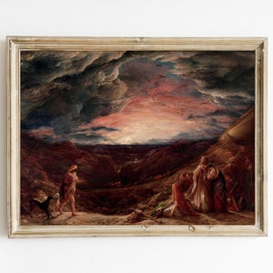 John Linnell - Noah: The Eve of the Deluge Printable | The Holy Land | Biblical Painting | Christian Painting | Book of Genesis | Israel