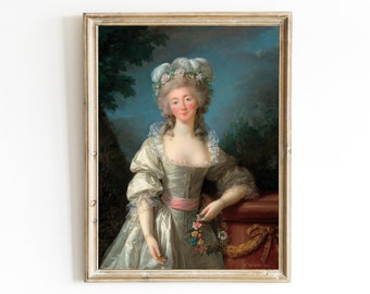 Madame du Barry by Élisabeth Louise Vigée Le Brun Printable | Vintage French Oil Painting | Fine Art Print | Royalcore | Rococo Portrait