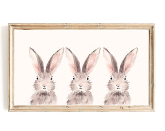 Samsung Frame TV Art | Bunny Rabbit Samsung Frame TV | Easter Bunny Art for TV | Bunny Ears Samsung Frame Tv | Fun Art for Kids Frame Tv