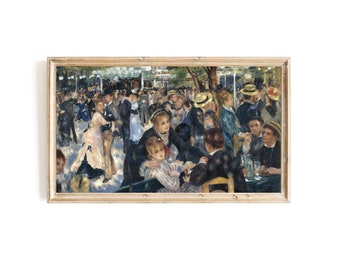 Renoir Samsung Frame TV Art | Dance at Le Moulin de la Galette Frame TV Art | Famous French Oil Painting | Impressionist Art for Frame TV