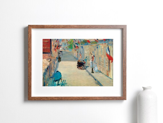 エドゥアール・マネ作「旗が掲げられたモニエ通り」印刷可能