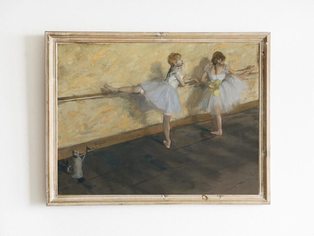 エドガー・ドガ作「バーで練習するダンサーたち」印刷可能