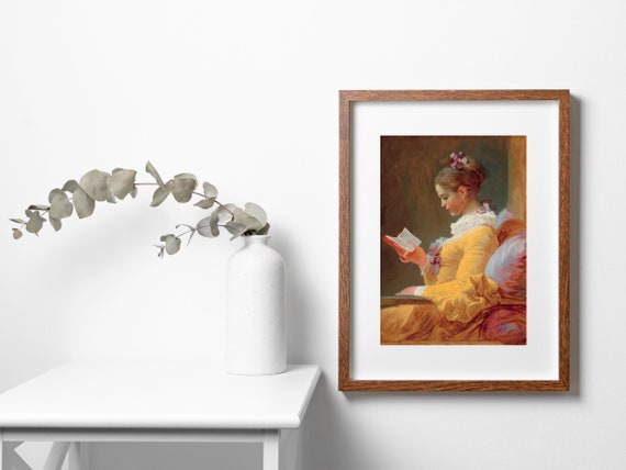 ジャン・オノレ・フラゴナール作「読書する少女」の印刷可能 | 女性