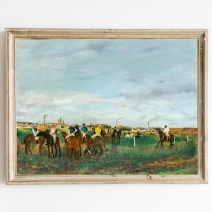 John Frederick Herring - The Races Printable | 19th Century Art | Male Jockey Painting | Fine Art Horse Race Print | Equestrian Painting