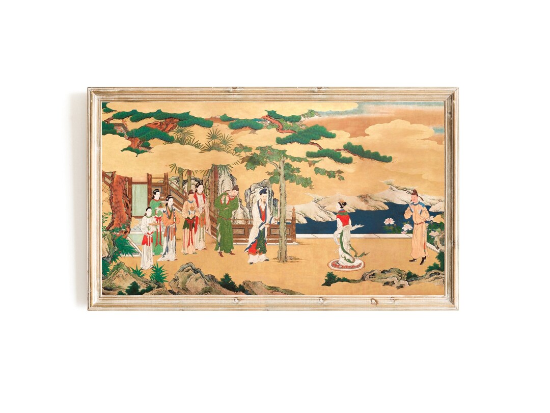 Japanese Emperor Ming Huang and Yang Guifei by Kano Naganobu Samsung ...