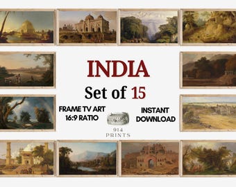 India Frame TV Art Set of 15 Bundle | Indian Landscape Collection | Desi TV Art | Digital Download