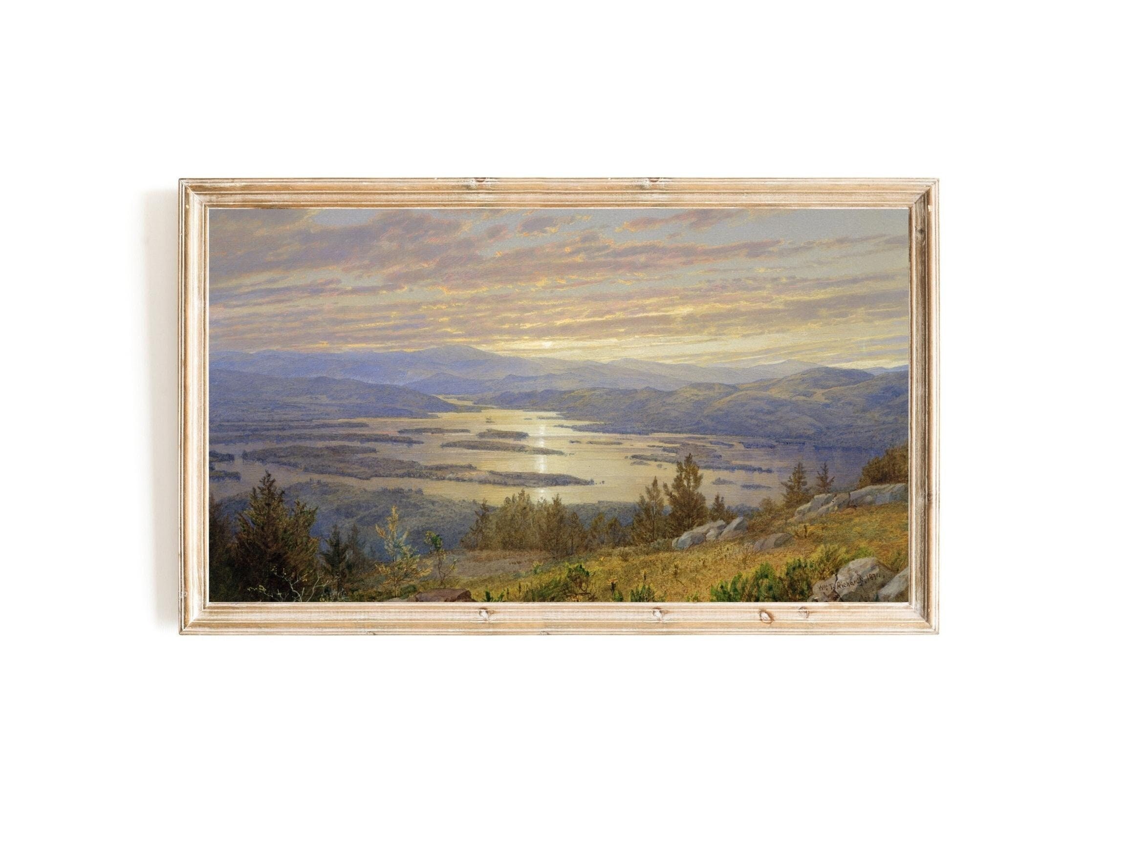 Samsung Frame TV Art | New England Art for Frame TV | Lake