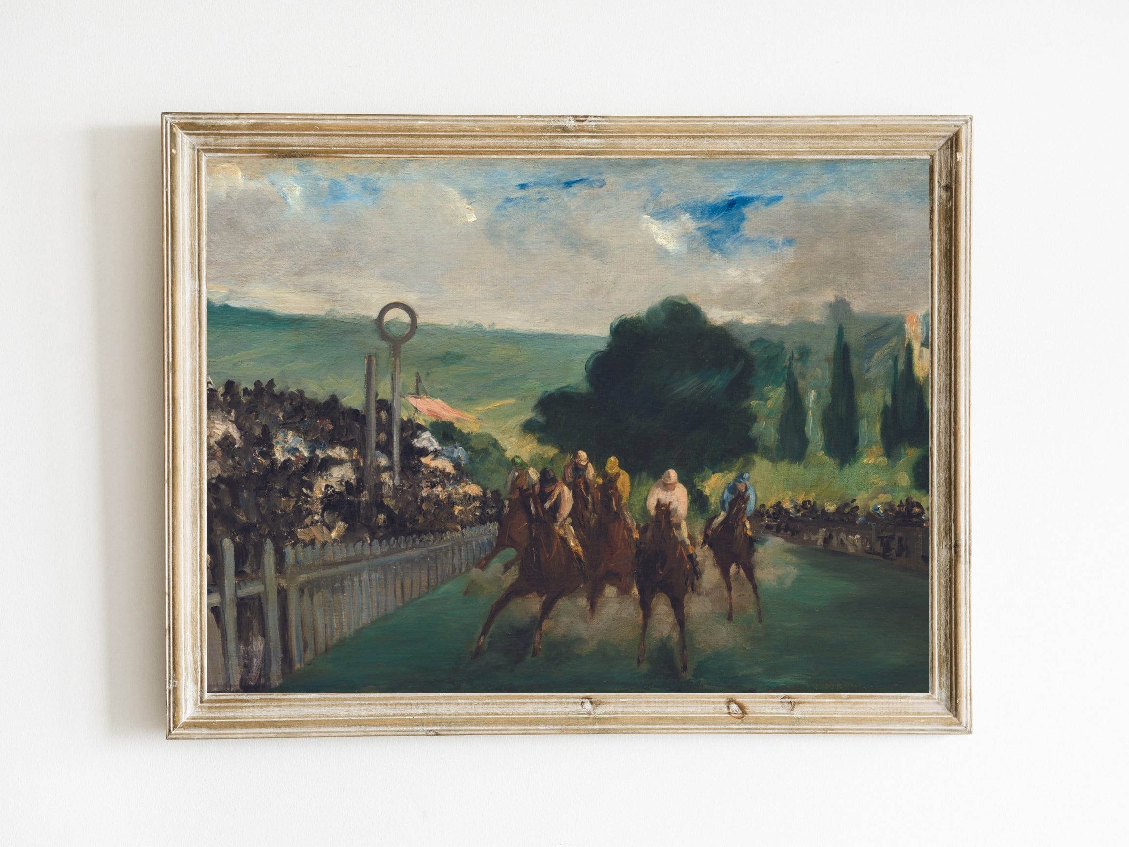 エドゥアール・マネ作「ロンシャン競馬場」｜ヴィンテージの馬と騎手の