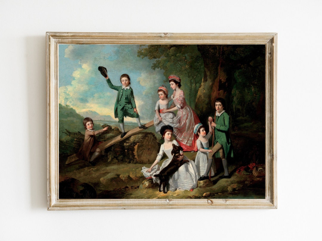 The Lavie Children by Johann Zoffany Printable 18th Century