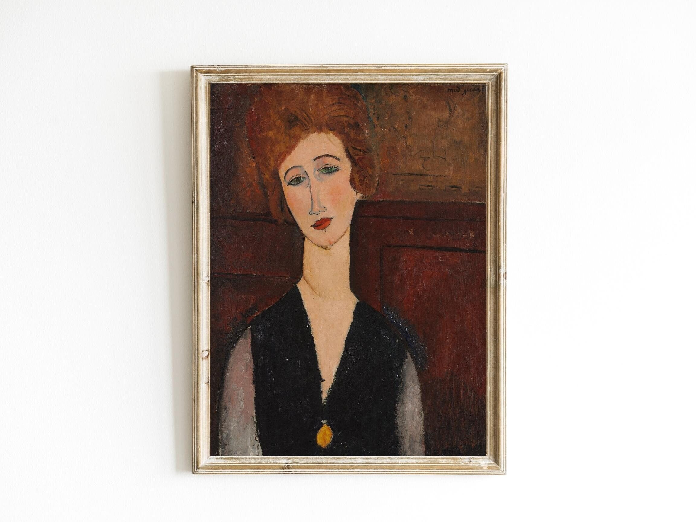 Portrait of a Woman by Amedeo Modigliani Printable | Modern Art | Modigliani Art | Italian Oil Painting | European Woman | Elegant Portrait