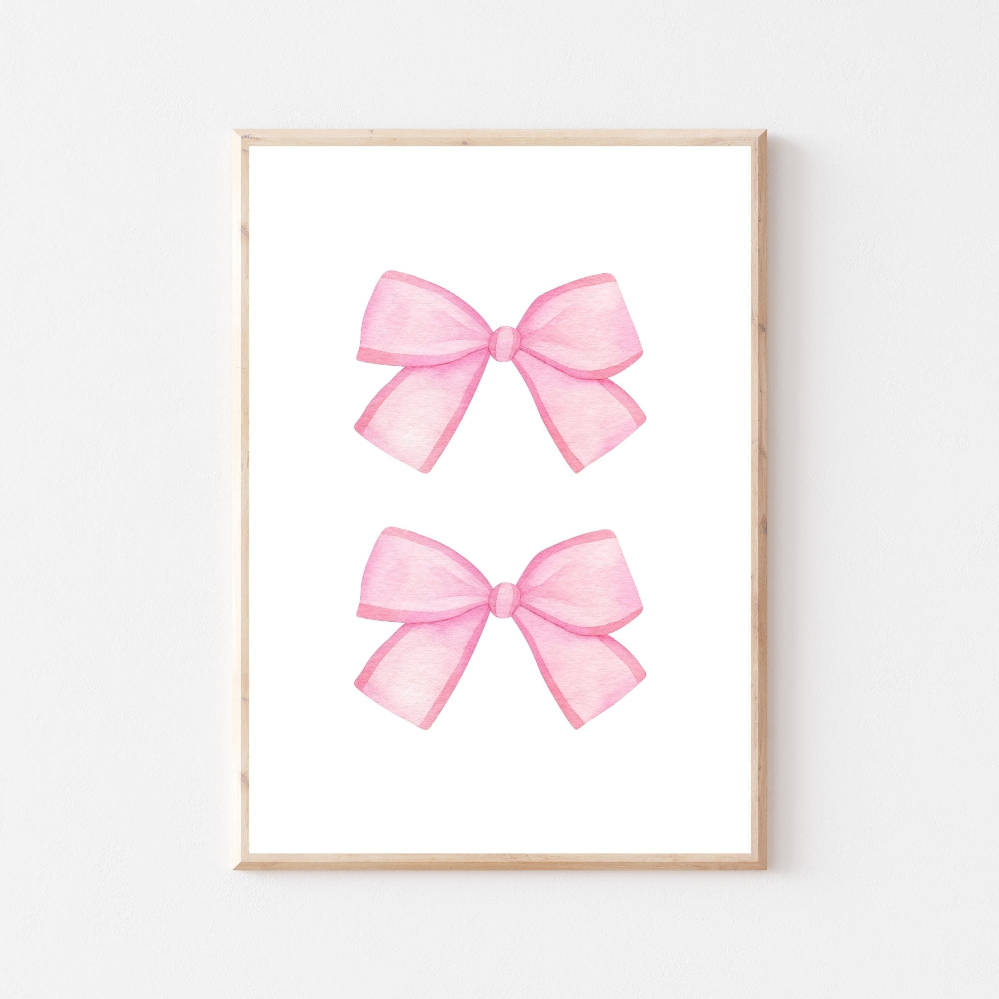 56 Watercolor Pink Bows and Ribbons By ArtInsider