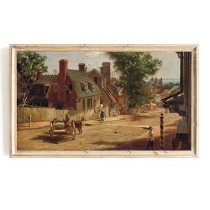Old Annapolis, Francis Street by Francis Blackwell Mayer TV Art | Chesapeake Bay TV Art | Old Americana TV Art | Vintage Maryland Landscape