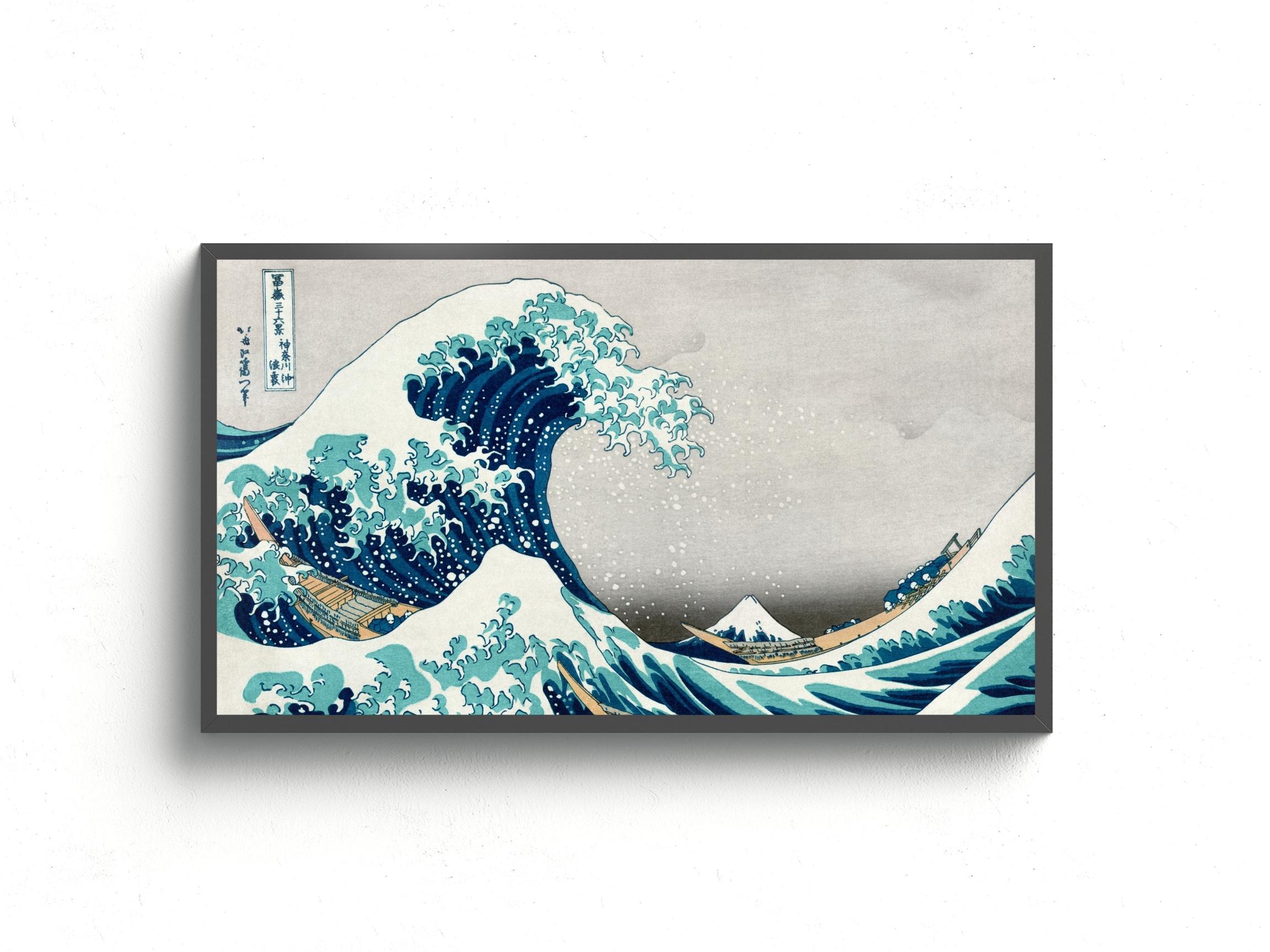 The Great Wave off Kanagawa Samsung Frame TV Art, Ukiyo-e Art