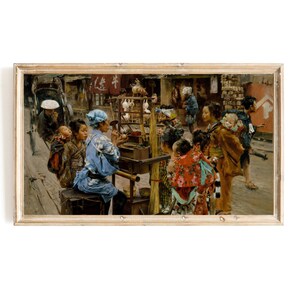 Japanese Cityscape TV Art | Samsung Frame TV Art | The Ameya by Robert Frederick Blum | Vintage Japanese Frame Art | Asian Art for Frame TV