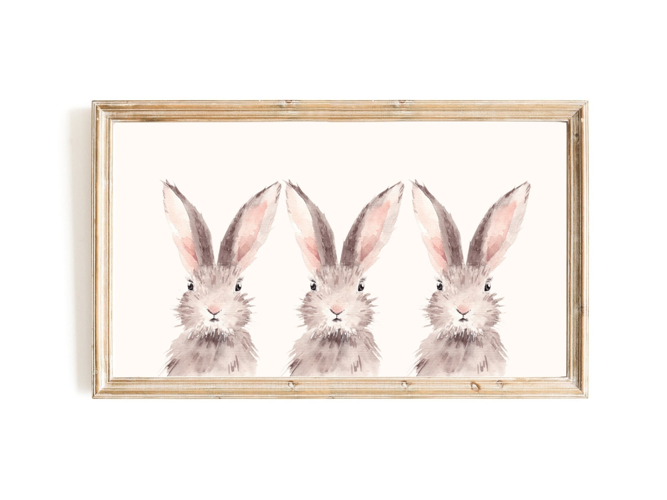 Brown Rabbit Frame Samsung Frame TV Art | Bunny Rabbit Samsung Frame TV | Easter Bunny Art ...