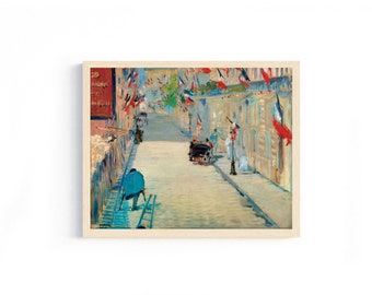 エドゥアール・マネ、【パリのモニエ街】、希少な額装用画集より、状態良好 エドゥアール・マネ、【パリのモニエ街】、希少な額装用画集より