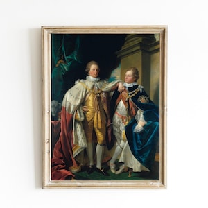 Jorge IV, cuando era Príncipe de Gales por Benjamin West Imprimible, Arte del rey británico, Realeza del Reino Unido, Pintura de la familia real del Reino Unido, Rey Jorge