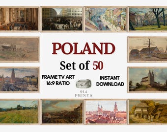 Poland Frame TV Art Set of 40 Bundle | Polska | Polish Landscape | Krakow | Warsaw | Digital Download | Eastern Europe | European Castle