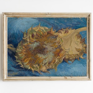 Sunflowers by Vincent van Gogh Printable | Floral Impressionist Art | Vintage Van Gogh Artwork | French Country Art Print | Van Gogh Poster